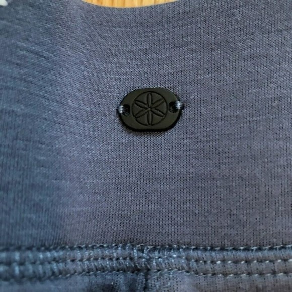Gaiam Womens XL Knit Ankle Hudson Joggers Blue with Light Blue Racing Stripe - Picture 4 of 5